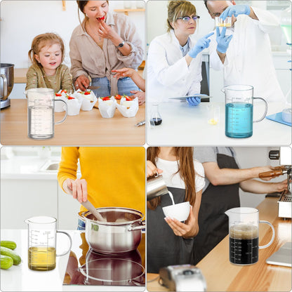 500ML 2 Cup Glass Measuring Cup (Ml/Oz/Cup), High Borosilicate Glass Cup for Precision Cooking Baking