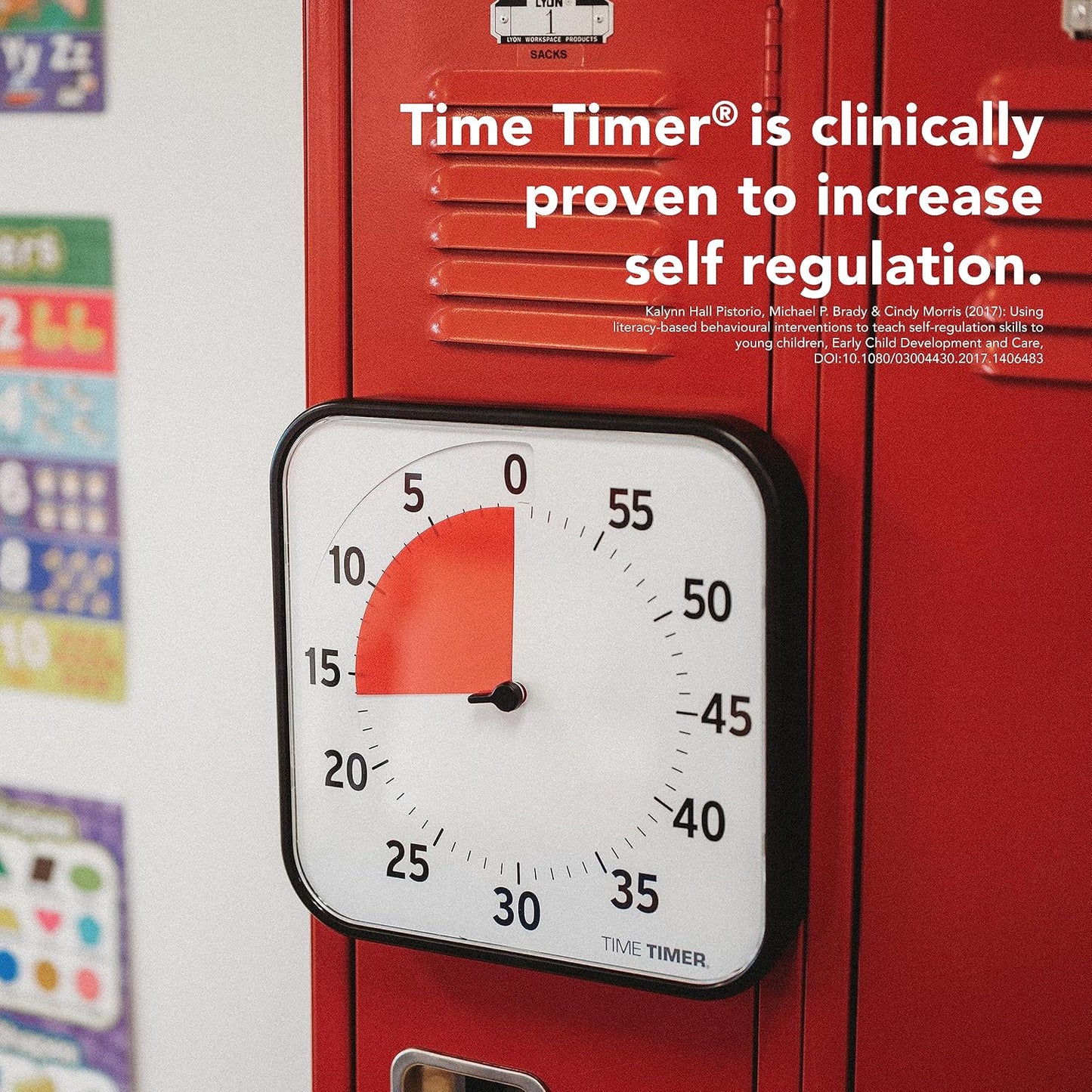 TIME TIMER 8 inch Visual Timer - 60 Minute Kids Desk Countdown Clock with Dry Erase Activity Card, Also Magnetic - for Kids Classroom, Homeschooling Study Tool, Task Reminder, Home and Kitchen Timer