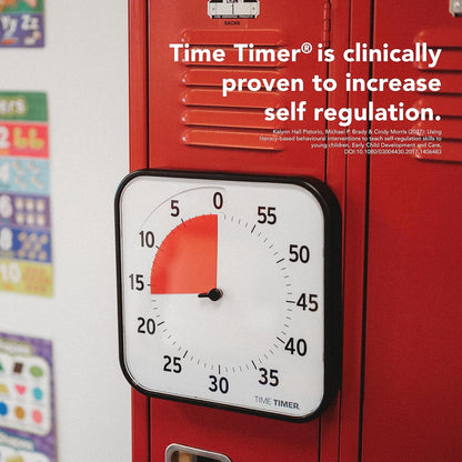 TIME TIMER 8 inch Visual Timer - 60 Minute Kids Desk Countdown Clock with Dry Erase Activity Card, Also Magnetic - for Kids Classroom, Homeschooling Study Tool, Task Reminder, Home and Kitchen Timer
