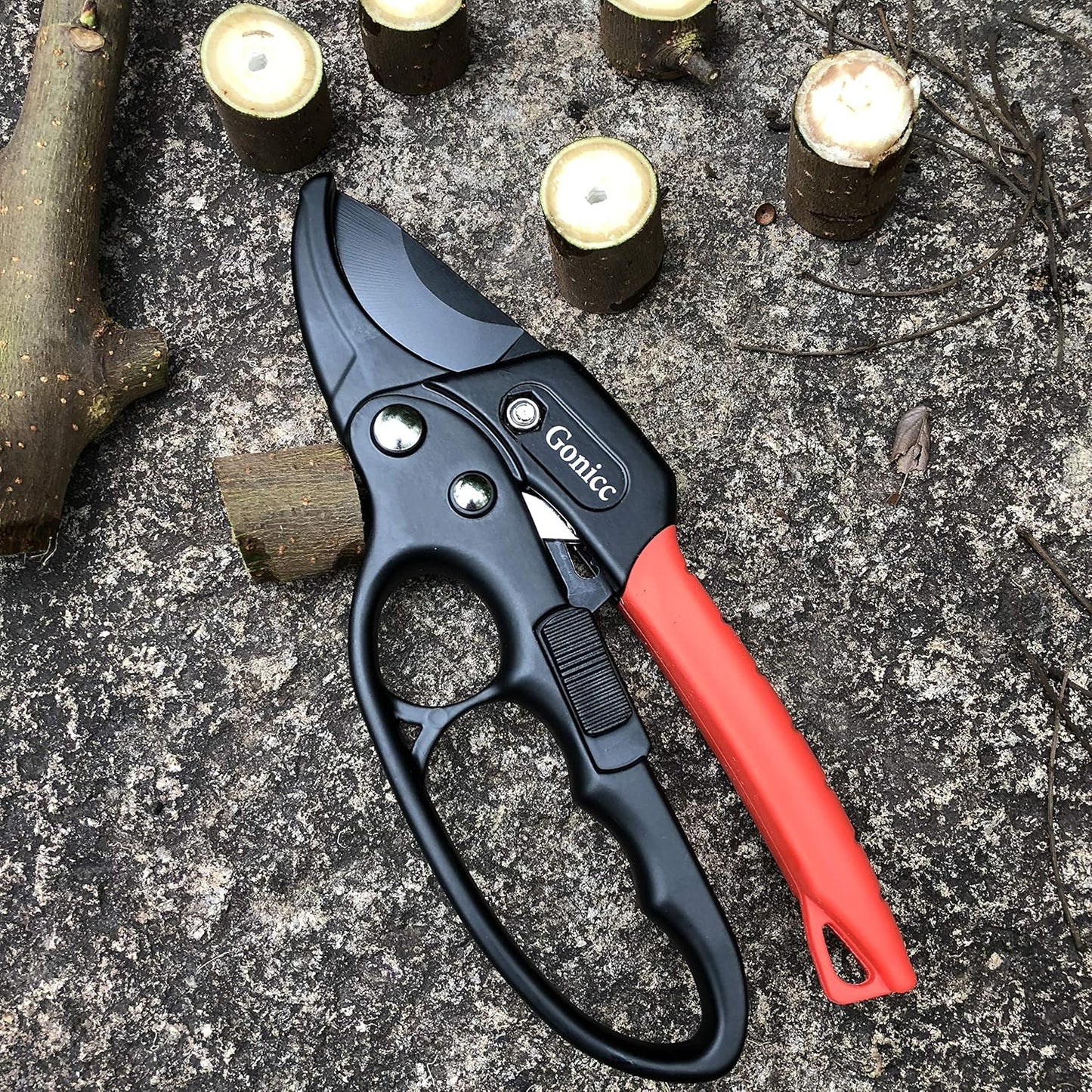 gonicc 8" Professional Premium Titanium Bypass Pruning Shears (GPPS-1003), Hand Pruners, Garden Clippers.