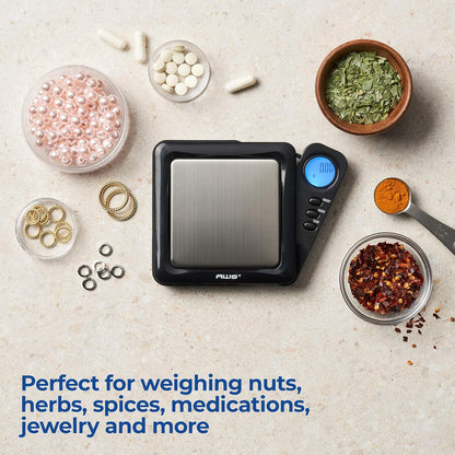 American Weigh Scales Blade Series Digital Pocket Gram Scale 1000g x 0.1g | Precision Mini Scale 0.1g Accuracy, Pocket Scale for Kitchen, Gold, Gems & Coin Scale, Smart Digital & Compact Scale