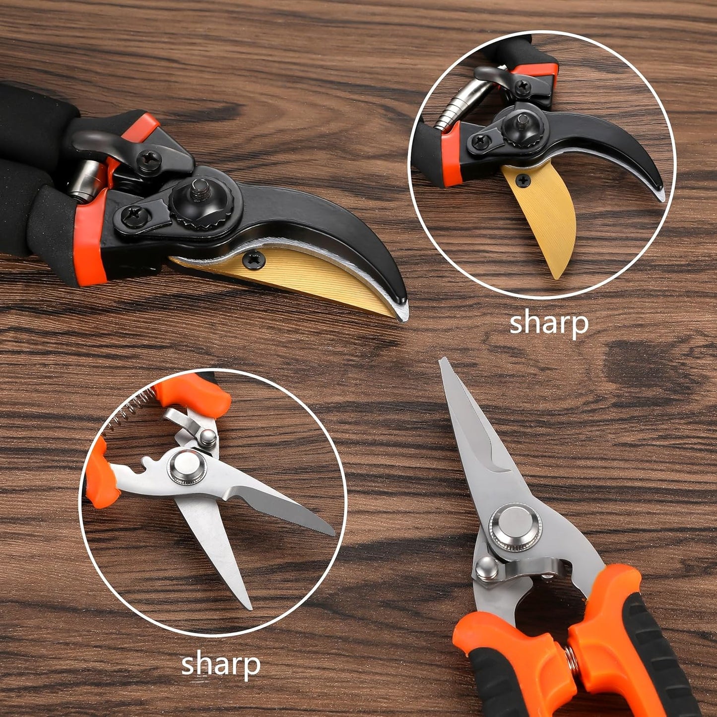 5‑Piece Garden Pruning Shears Set with Gloves & Storage Bag – Stainless Steel Trimming Scissors for Flowers, Herbs & Small Branches – Ergonomic Gardening Tools Kit (Multi-color)