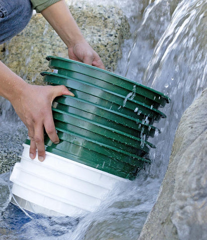 SE 13.25 Inch Wide Stackable Classifier Gold Prospecting Pan - 1/8 Inch Stainless Steel Mesh Sifting Pan, Green