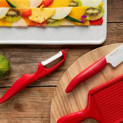 Kyocera Advanced Ceramic Vertical Double Edge Blade Peeler, Green