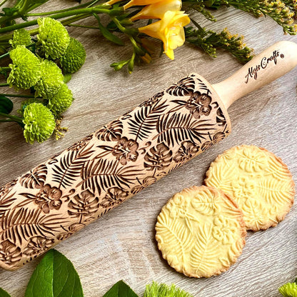Embossing Rolling Pin SHELLS. Dough and Clay Roller for Embossed Cookies and Pottery. Cookie and Ceramic Stamp. Backing Gifts for Women by Algis Crafts