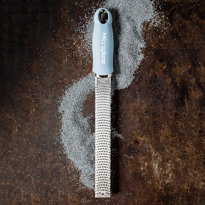 Premium Classic Series Zester - Pomegranate Red | Lemon Zester tool, Hard Cheese & Vegetable Grater | For Citrus, Parmesan Cheese, Garlic, Ginger, Nutmeg | Fine Stainless Steel Blade, Made in USA