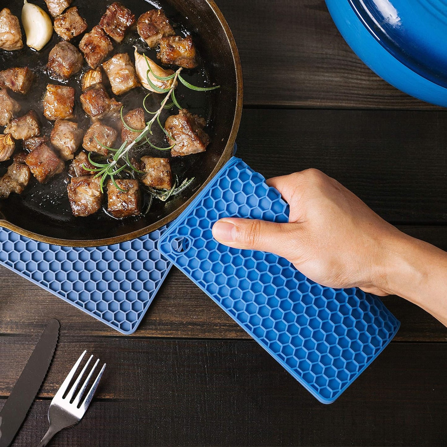 BTaT- Trivets for Hot Pots and Pans, 2 Pack, Trivets, Silicone Trivet, Hot Plate Holder, Trivets for Hot Dishes, Hot Pot Holder, Silicone Trivet Mat, Silicone Trivets, Trivet Set