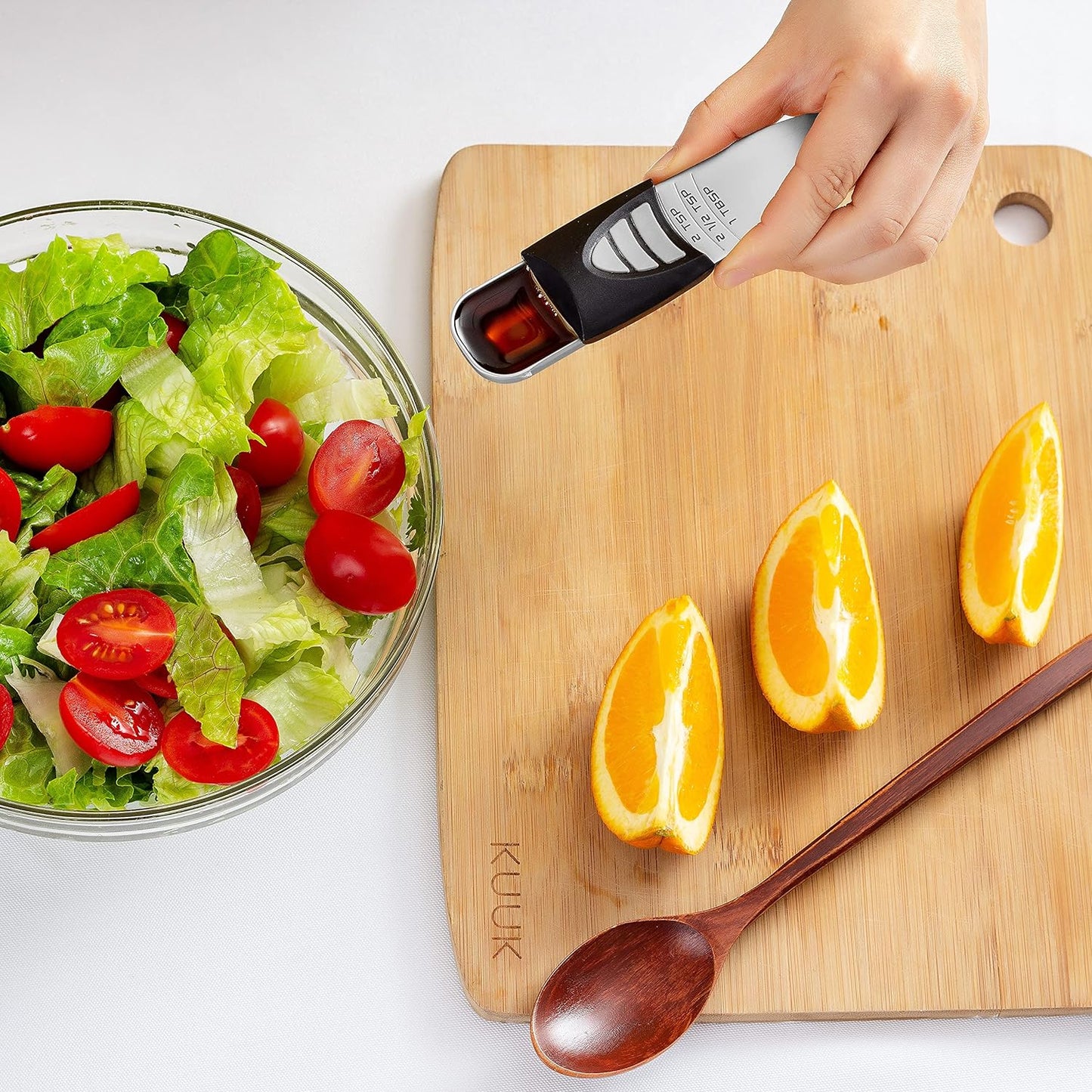 KitchenArt Pro Adjustable Measuring Set, Includes Adjustable Tablespoon, Teaspoon, and 2 Cup Measuring Cup