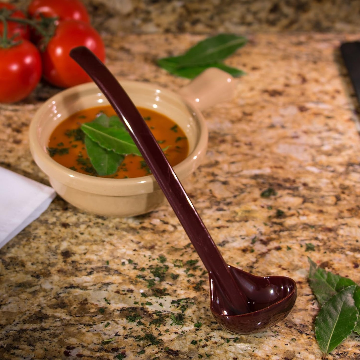 CARLISLE FOODSERVICE PRODUCTS 029503 Carly Plastic Dressing/Serving Ladle, 1 oz./9.5", Black