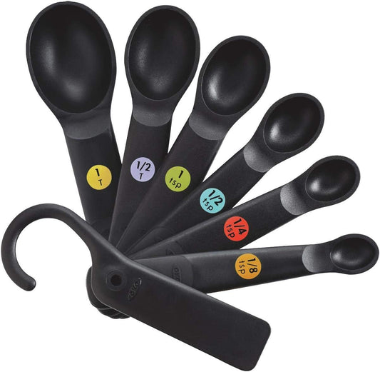 International 11110801 Good Grips Measuring Spoon Set, Black Plastic, 6-Pc. - Quantity 1
