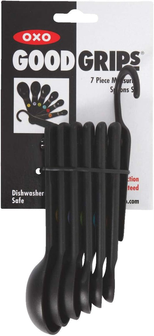 International 11110801 Good Grips Measuring Spoon Set, Black Plastic, 6-Pc. - Quantity 1
