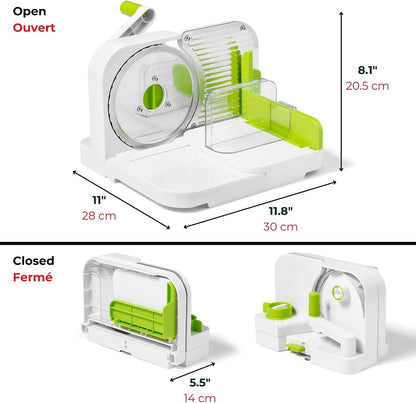 Deli Slicer, 6.5" Stainless Steel Blade, Adjustable Thickness