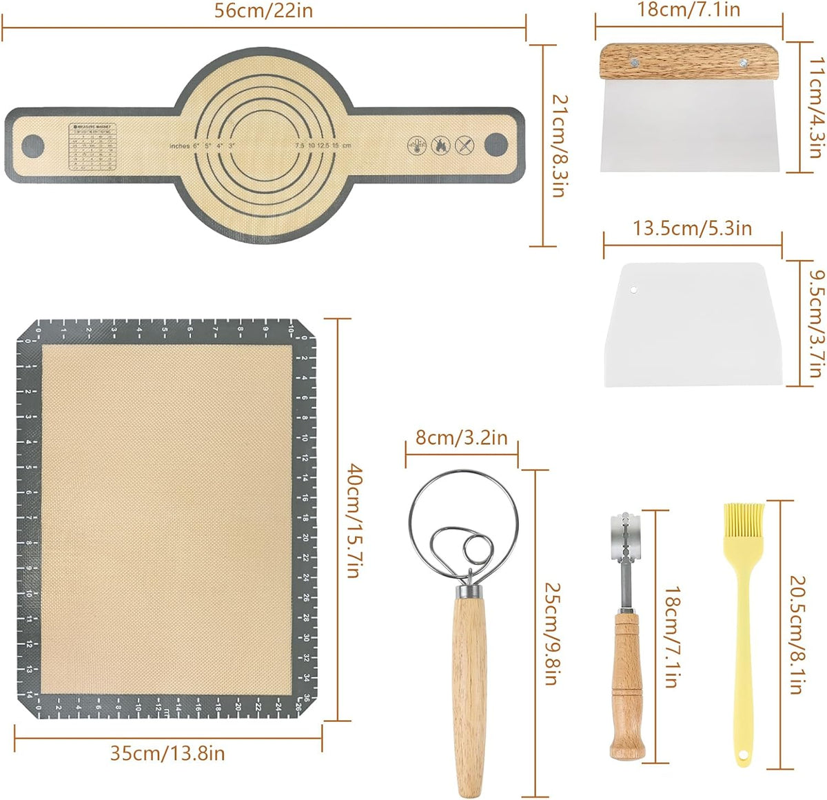 Bread Making Tools Set of 7