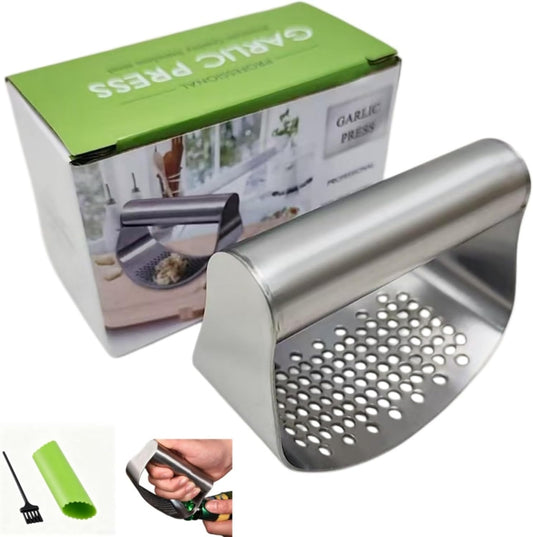 tainless steel ring garlic press 430 rocking motions steel ring garlic press rocking crusher rocker