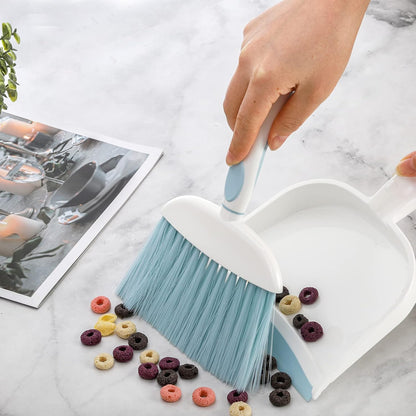 3 Pack Small Dustpan and Brush Set, Multipurpose Plastic Small Hand Whisk Broom and Dustpan Set Cleaning Sweep Tools for Desk Car Keyboard Countertop Home Kitchen