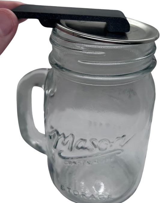 Canning and Mason Jar Opener, Easy Release Vacuum Seal for all lids magnetic (Black)