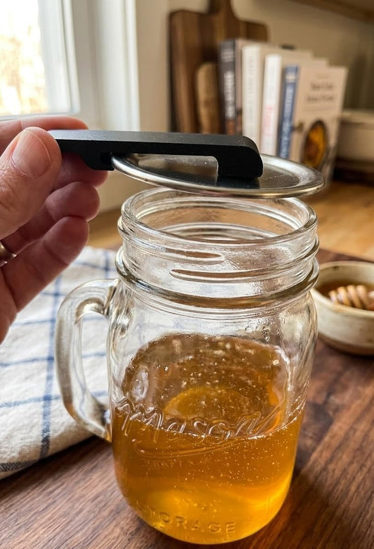 Canning and Mason Jar Opener, Easy Release Vacuum Seal for all lids magnetic (Black)