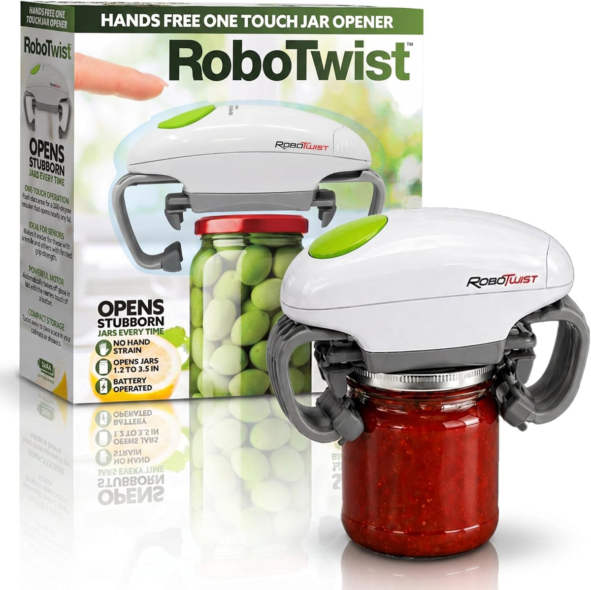 Robotwist Automatic Jar Opener Deluxe Model with Improved Torque