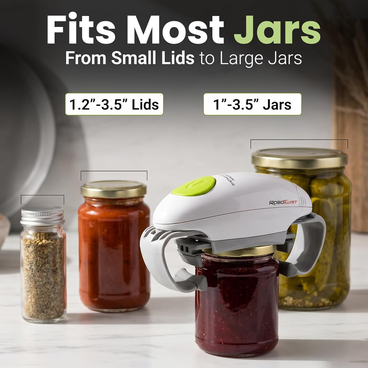 Robotwist Automatic Jar Opener Deluxe Model with Improved Torque