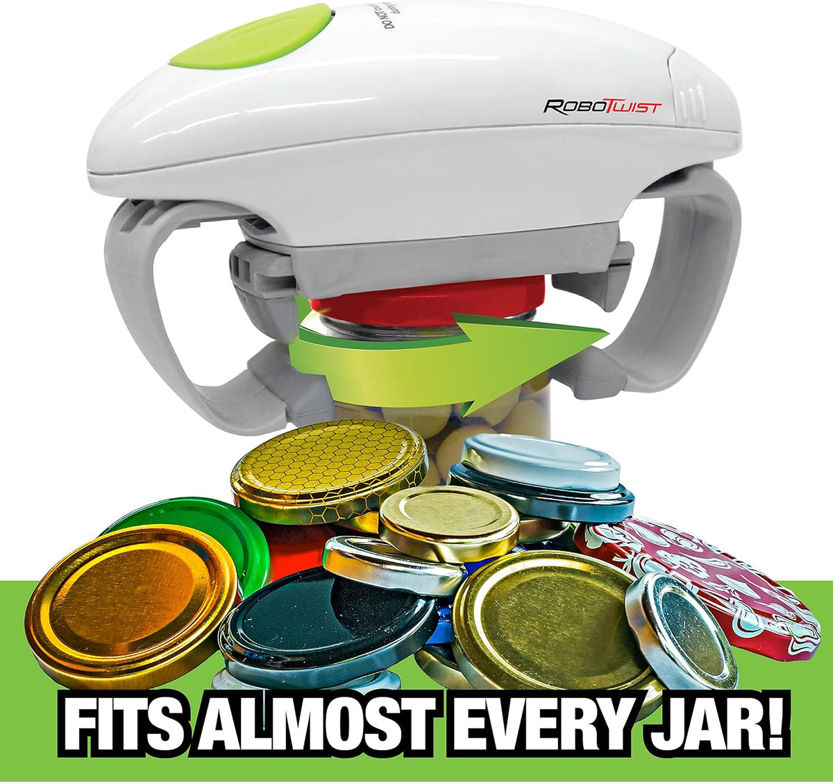 Robotwist Automatic Jar Opener Deluxe Model with Improved Torque