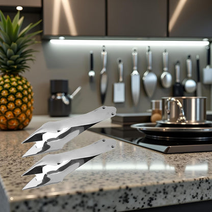 2Pcs Pineapple Tweezers Sturdy Multipurpose Dishwasher Safe Pineapple Eye Clip Stainless Steel Pineapple V Shape Pineapple Eye Cutter for Home Kitchen Fruit Store Supermarket