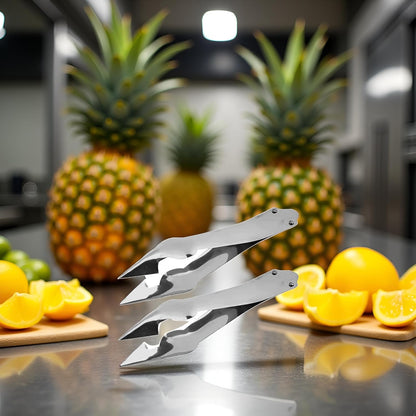 2Pcs Pineapple Tweezers Sturdy Multipurpose Dishwasher Safe Pineapple Eye Clip Stainless Steel Pineapple V Shape Pineapple Eye Cutter for Home Kitchen Fruit Store Supermarket