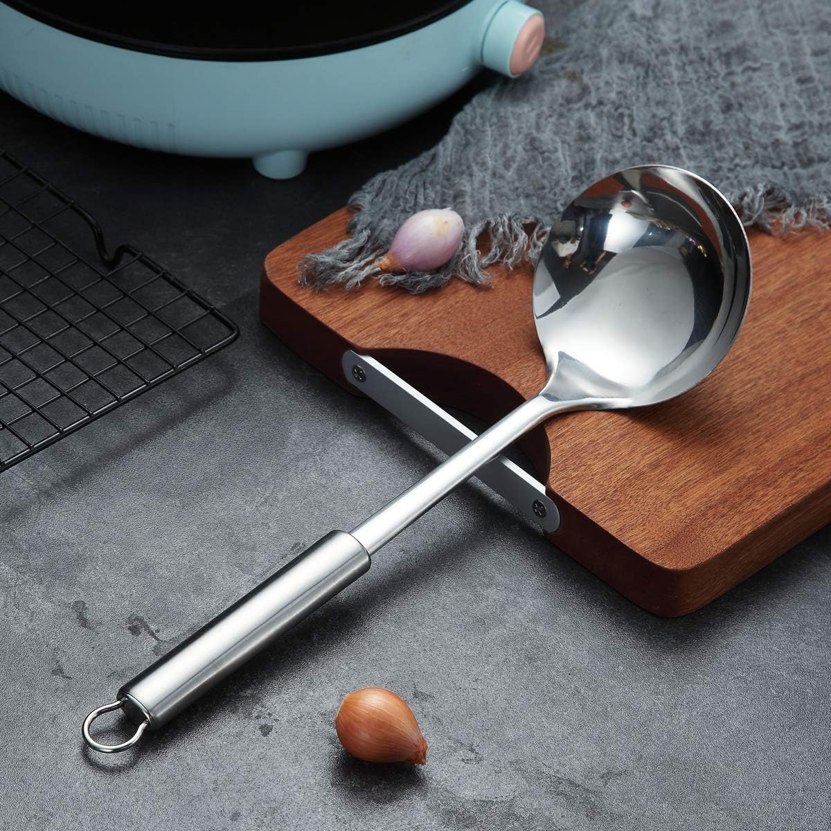 Stainless Steel Ladle, Soup Ladle, Cooking Ladle, Kitchen Ladle, Metal Soup Spoon For Cooking Non-Stick And Heat Resistant, Dishwasher Safe, Easy to Clean