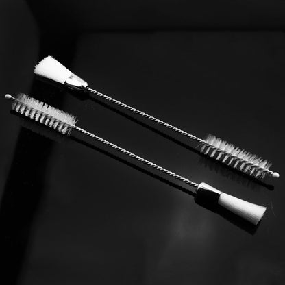 4PCS Pastry Tip Cleaner Brushes Double Ended Nylon Bristle Brushes Cake Decorating Nozzle Cleaners For Piping Bags Frosting Dispensers 100mm 140mm White