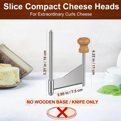 Cheese Curler Wheel: Stainless Steel Cheese Butter Chocolate Shaver to Create Beautiful Rose-Shaped Cuts Revealing Its Rich Flavor for Restaurants, Cafes, Dessert Shops, Home (Slicer Only)