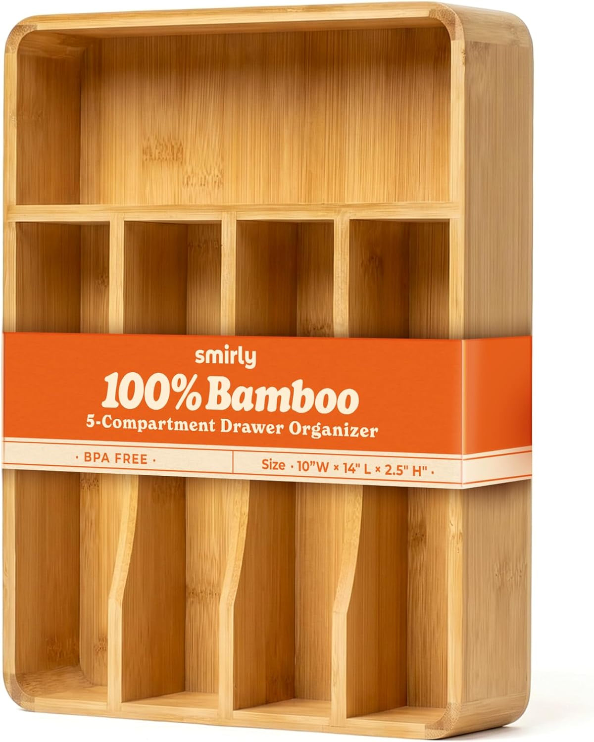 Silverware Drawer Organizer – Bamboo Kitchen Drawer Organizer, Adjustable Utensil Holder and Cutlery Tray, Drawer Dividers for Flatware and Kitchen Utensils