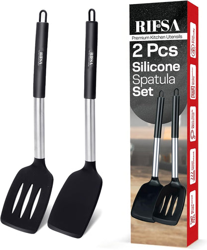 Fish Spatula, Slotted Stainless Steel Fish Turner | 6.5" Blade • Ergonomic Walnut Wood Handle • Ideal for Fish, Seafood & Everyday Cooking • Home & Professional Use