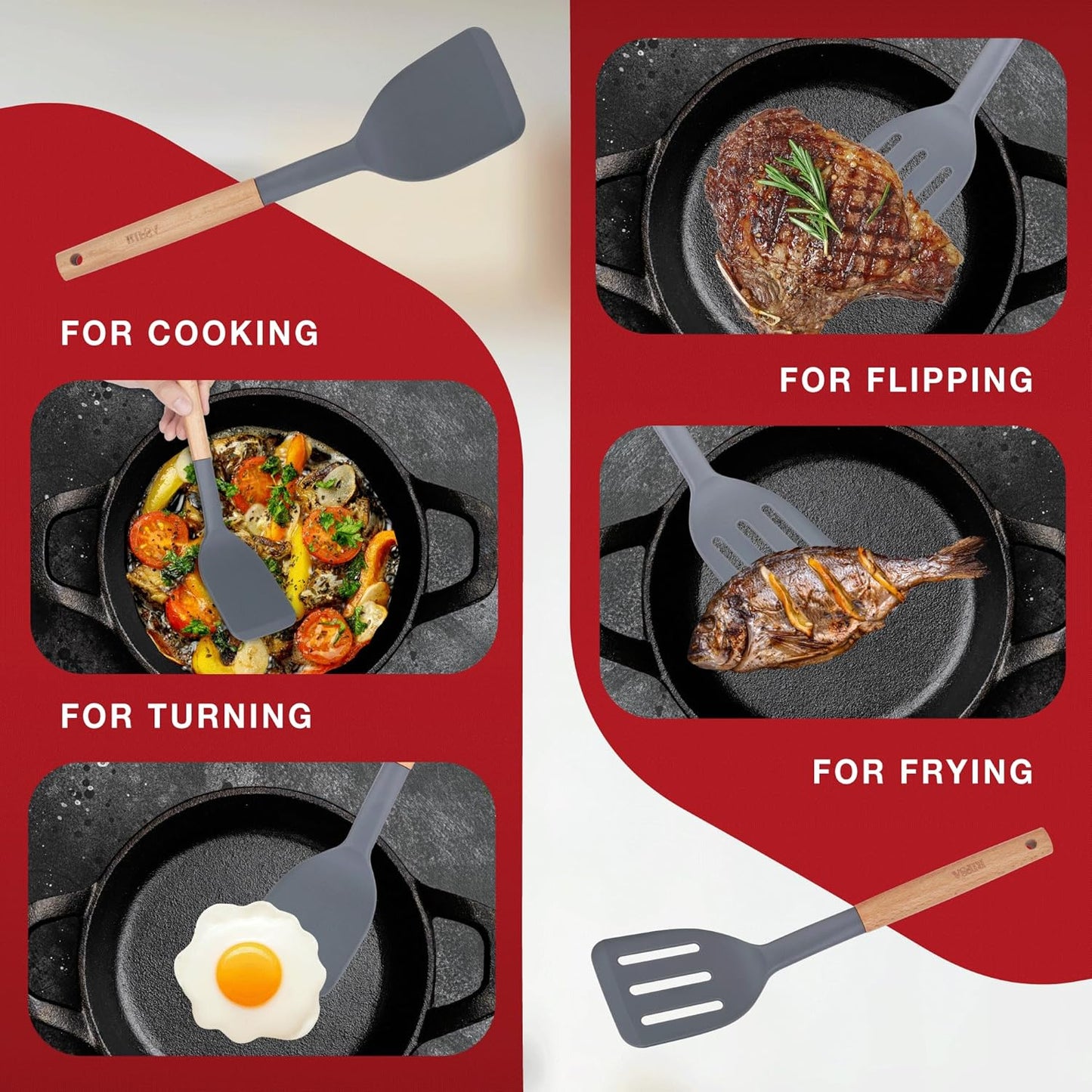 Fish Spatula, Slotted Stainless Steel Fish Turner | 6.5" Blade • Ergonomic Walnut Wood Handle • Ideal for Fish, Seafood & Everyday Cooking • Home & Professional Use