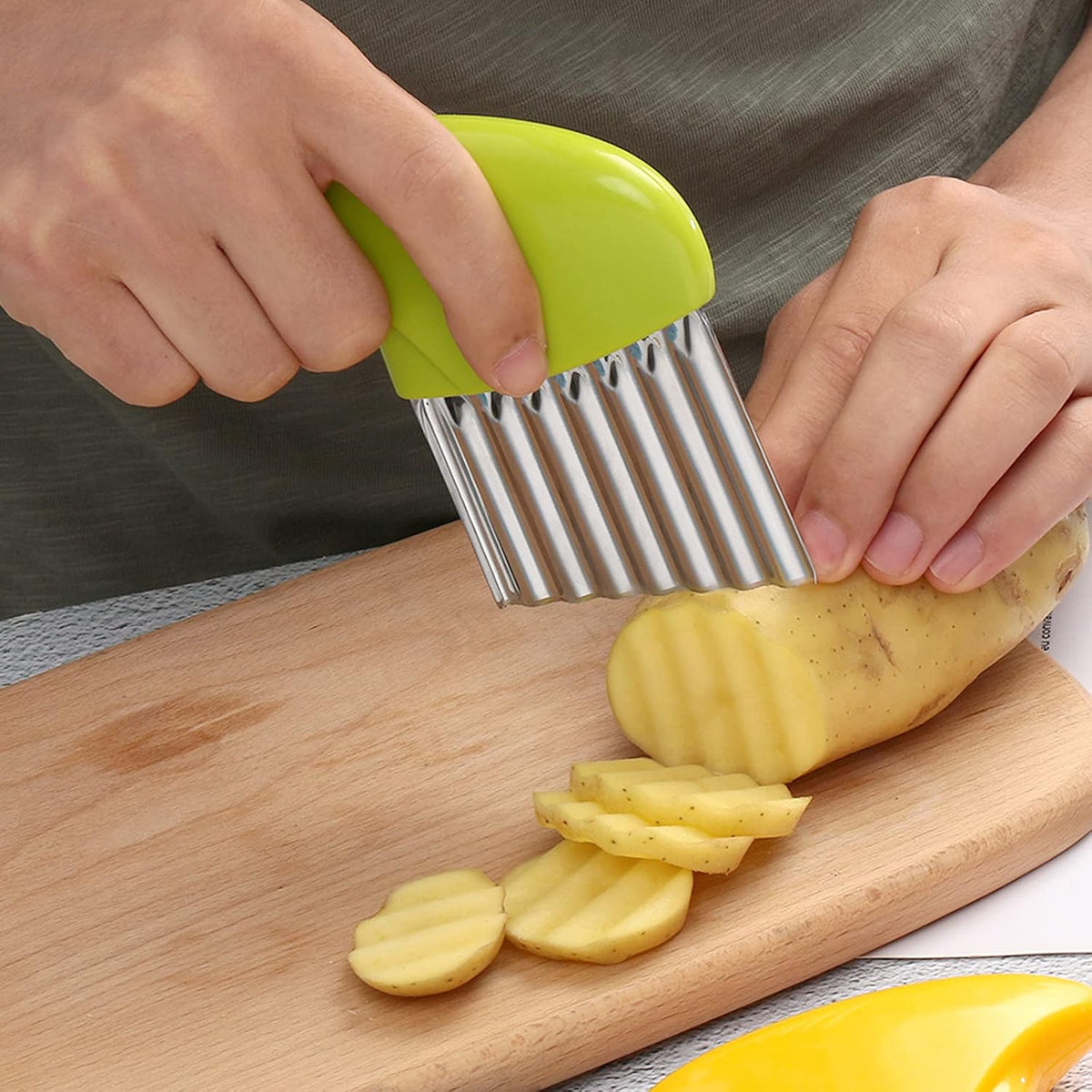Stainless Steel Potato Crinkle Cutter Knife Set