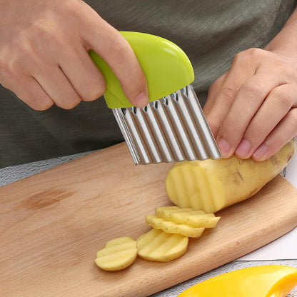 Stainless Steel Potato Crinkle Cutter Knife Set