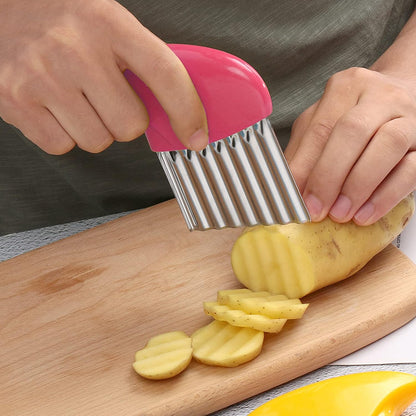 Stainless Steel Potato Crinkle Cutter Knife Set