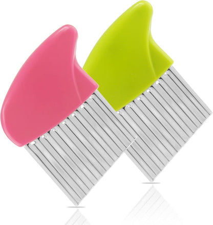 Stainless Steel Potato Crinkle Cutter Knife Set