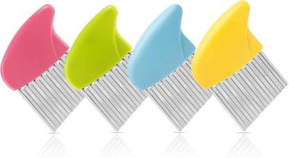 Stainless Steel Potato Crinkle Cutter Knife Set