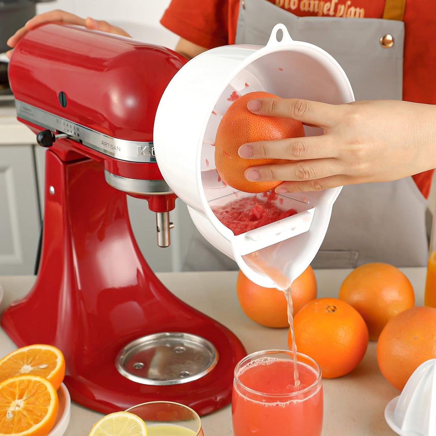Juicer Attachment for KitchenAid Stand Mixer with 2 Size Reamer | Juicer for KitchenAid Stand Mixer Citrus Juice Attachment Accessories