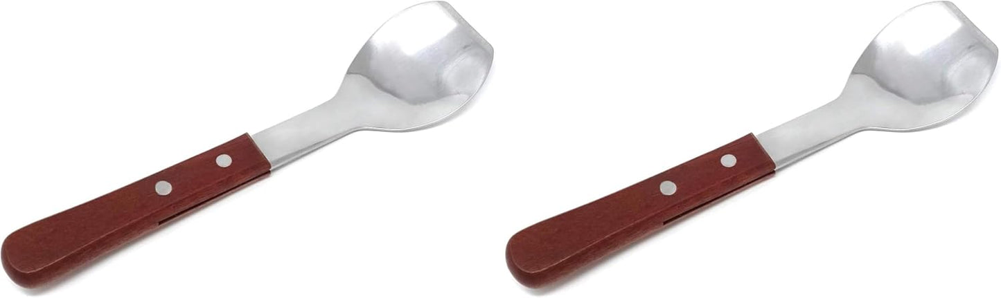 1PCS Stainless Steel Ice Cream Scoop Spade Spoon Scooper with Wood Handle for Kitchen