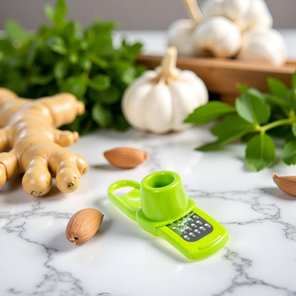 Green Multifunction Ginger Grater Tool Mini Grater Nutmeg Grinder Garlic, Kitchen Manual Fruit Vegetable Nuts Chopper Grinder Garlic Presses Kitchen Utensils and Gadgets
