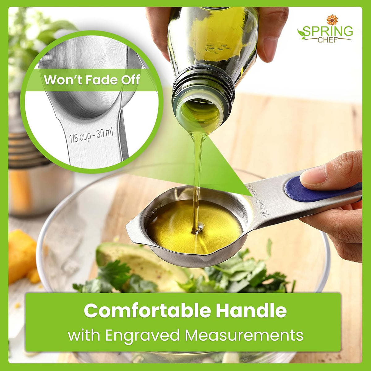 Magnetic Measuring Cups & Spoons Set of 15, Patented, Black | Stackable Stainless Steel Measuring Cups & Heavy Duty Metal Measuring Spoons with Levelers for Dry & Liquid Ingredients