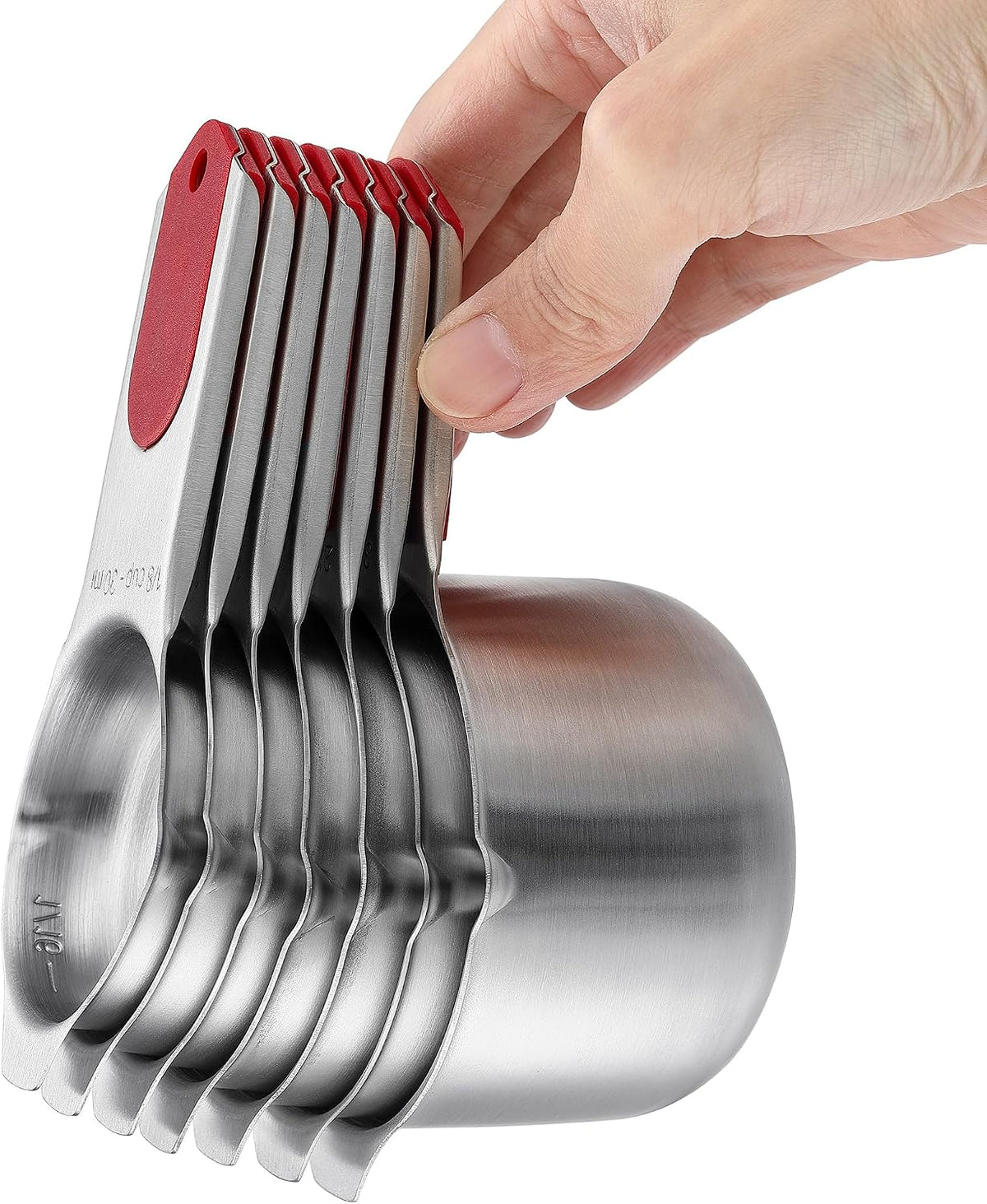 Magnetic Measuring Cups & Spoons Set of 15, Patented, Black | Stackable Stainless Steel Measuring Cups & Heavy Duty Metal Measuring Spoons with Levelers for Dry & Liquid Ingredients