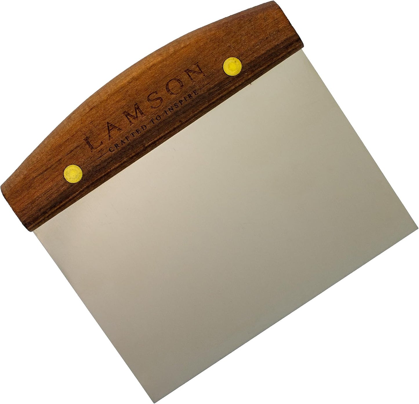 Lamson Bench Scraper, High Carbon Steel Dough Cutter, Walnut, 3 x 6 In | Cuts sourdough, brioche, pizza and pasta cleanly; full-tang riveted; hand wash only; handcrafted in Massachusetts