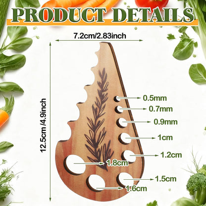 2 Pcs Wooden Leaf-shaped Vegetable Separator, Pottery Herb Stripper Tool Supplies, Kitchen Gadgets, Herb Stripper Gifts, Mom Cooking Gift for Kitchen, Stocking Stuffer, Chef Cooking Gifts
