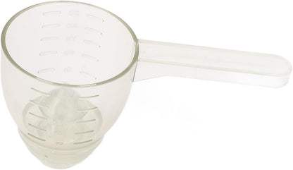 Powder Measuring Scoop, ABS Multifunctional Spoon with Funnel and Scale, Suitable for Supplements, Spill Proof Powder, Measure for Portion Control and Easy Cleaning (White)