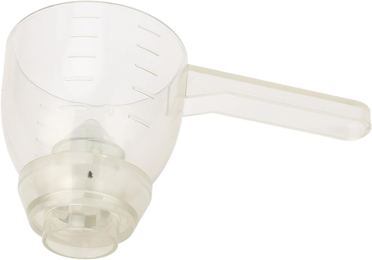 Powder Measuring Scoop, ABS Multifunctional Spoon with Funnel and Scale, Suitable for Supplements, Spill Proof Powder, Measure for Portion Control and Easy Cleaning (White)