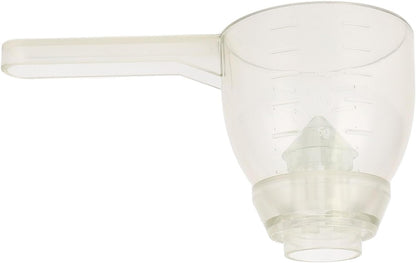 Powder Measuring Scoop, ABS Multifunctional Spoon with Funnel and Scale, Suitable for Supplements, Spill Proof Powder, Measure for Portion Control and Easy Cleaning (White)