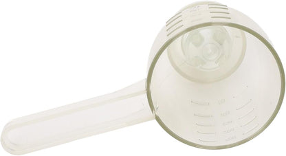 Powder Measuring Scoop, ABS Multifunctional Spoon with Funnel and Scale, Suitable for Supplements, Spill Proof Powder, Measure for Portion Control and Easy Cleaning (White)