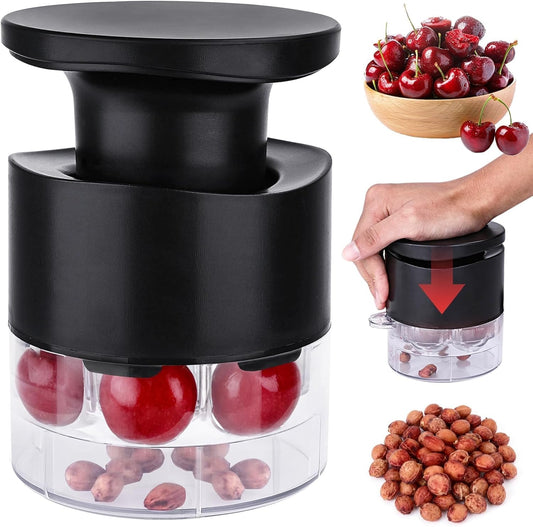 7-Hole Cherry Pitter Tool – Multi Cherry Pitter Pit Remover Corer, Mess-Free Fruit Stoner for Cherry Jam, Baking & Kitchen Prep