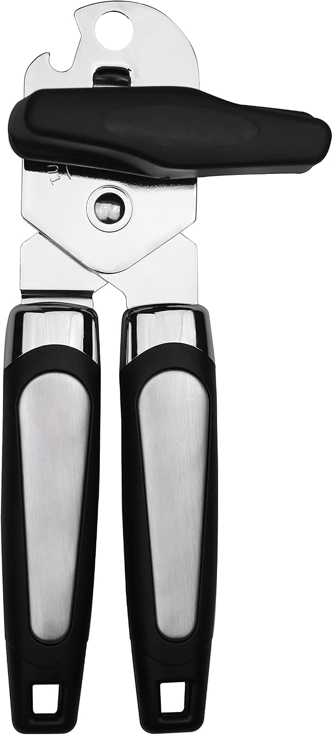 Can Opener, 3-in-1 Multifunctional Tin & Can Opener, Manual Kitchen Tool, Professional Ergonomic Heavy Duty Safety Manual Can Opener for Seniors With Arthritis At Hand